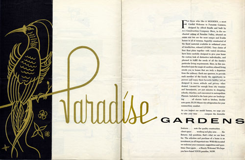 The Original Paradise Gardens Brochure at the Modern Phoenix Home Tour 2006