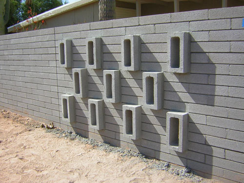 Modern block fences in Phoenix Arizona