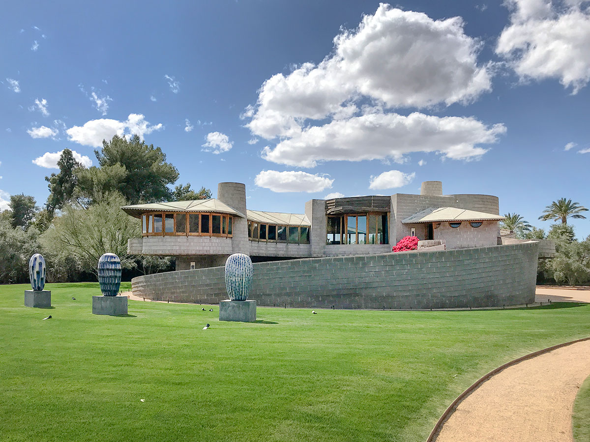 David Wright House Featuring Jun Kaneko Sculpture During Modern Phoenix Week 2018