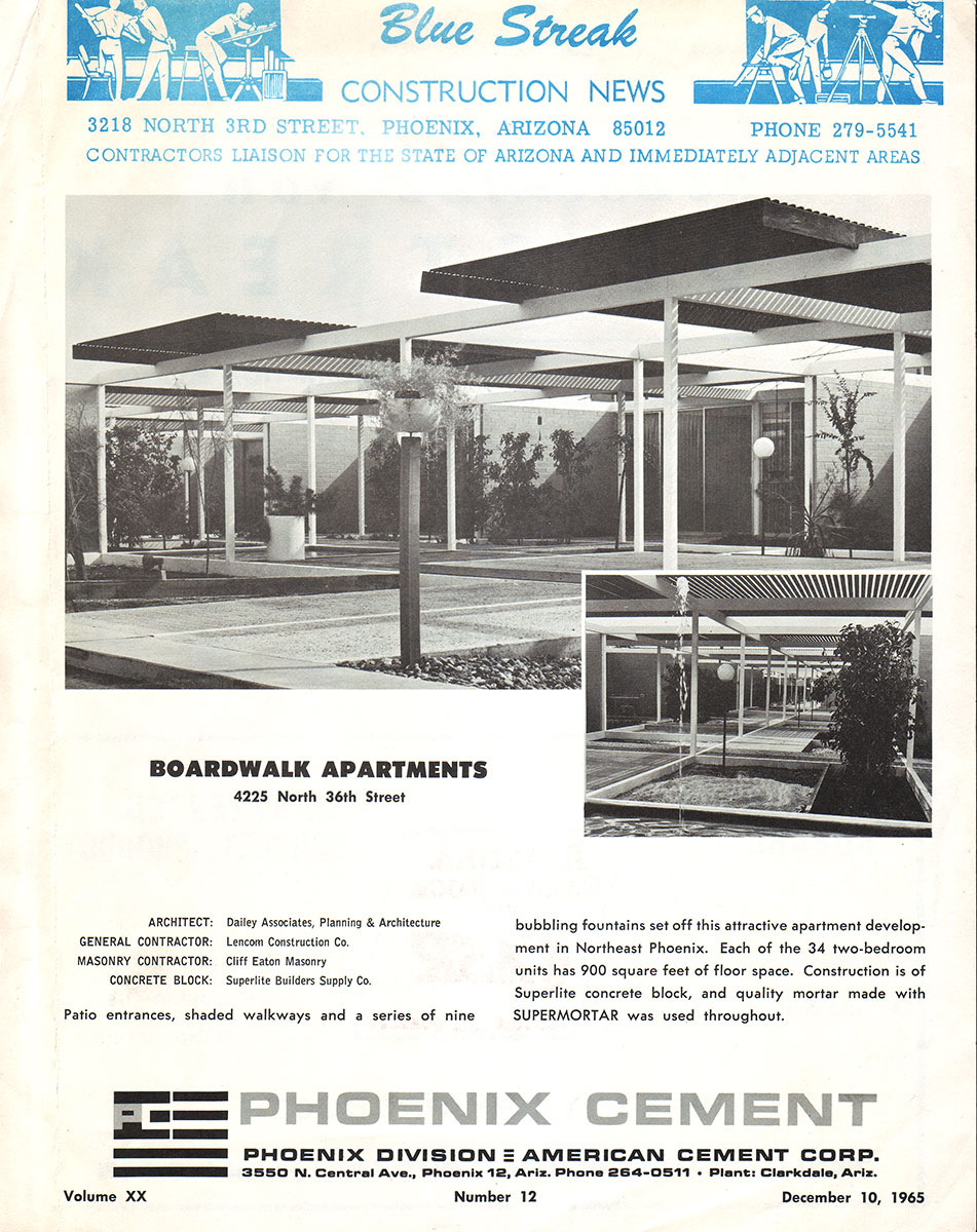 Vintage article about The Boardwalk by Al Beadle in Phoenix Arizona