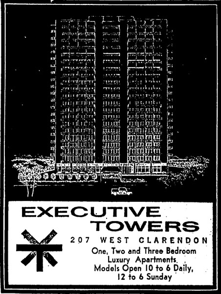 Vintage ad for Executive Towers by Al Beadle