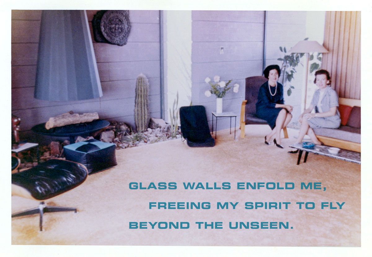 Haiku poem by Janice Fingado pictured in her Al Beadle Designed home
