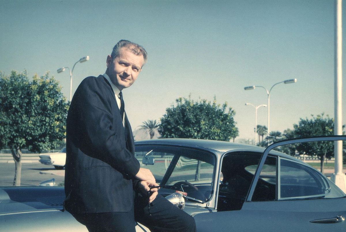 Alfred Newman Beadle aka Al Beadle with one of his beloved automobiles