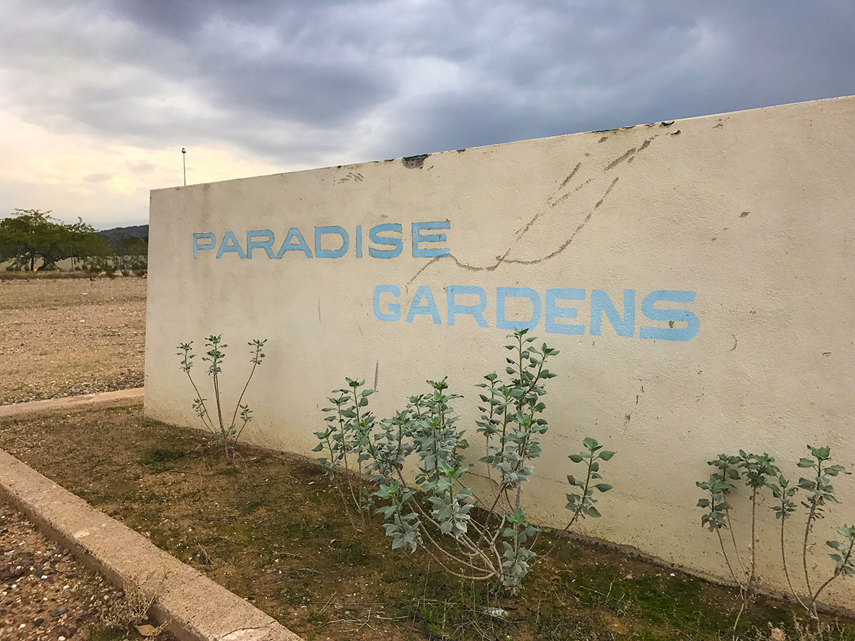 Original Monument Sign for  Paradise Gardens