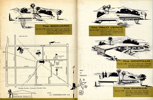 The Original Paradise Gardens Brochure at the Modern Phoenix Home Tour 2006