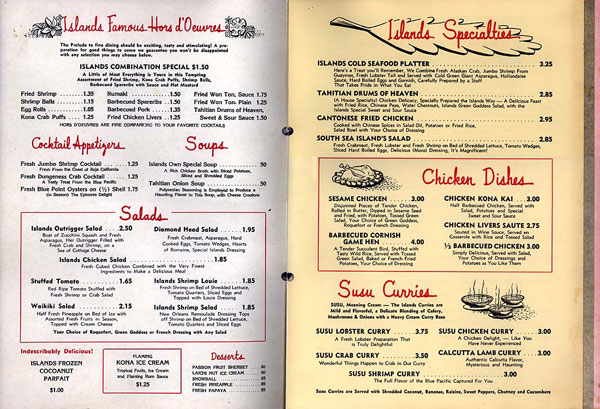 Postwar Phoenix Vintage Menus