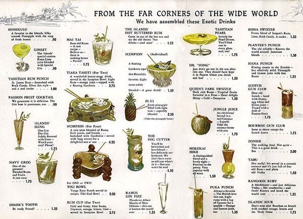 Postwar Phoenix Vintage Menus