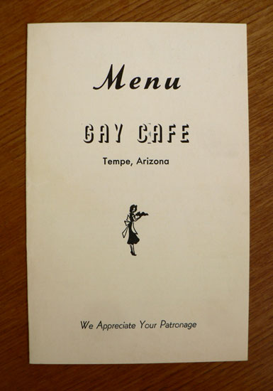 Postwar Phoenix Vintage Menus