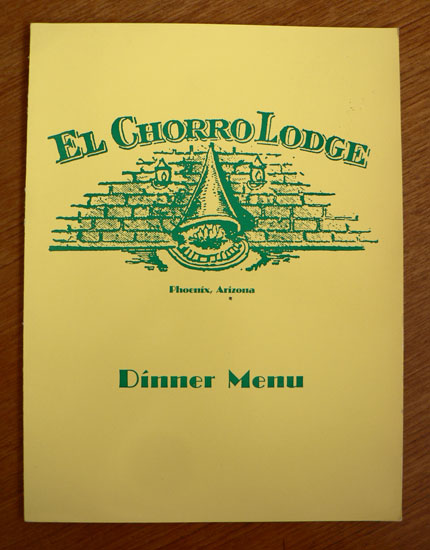 Postwar Phoenix Vintage Menus