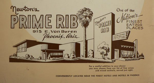 Postwar Phoenix Vintage Menus