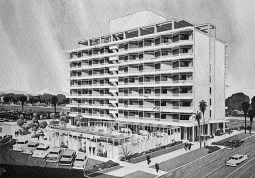 The Coronet Apartment Hotel designed by Fred Guirey FAIA