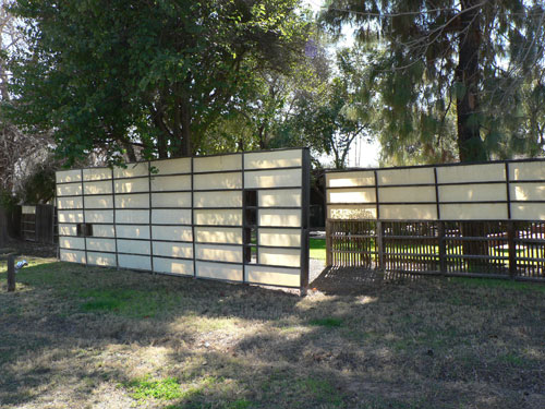 Modern wooden fences in Phoenix Arizona