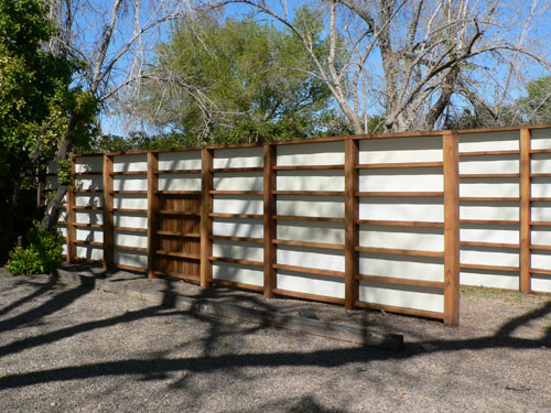 Modern wooden fences in Phoenix Arizona