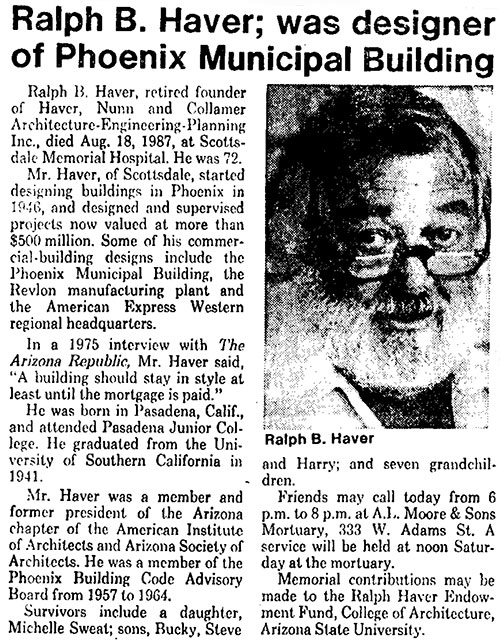 ralph haver obituary