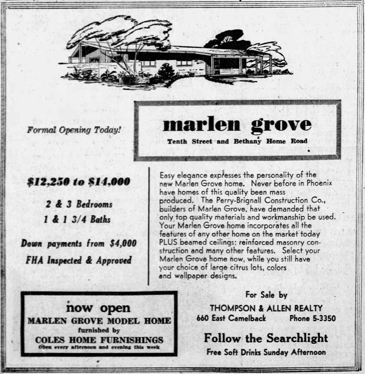 Vintage ad for Marlen Grove by Ralph Haver