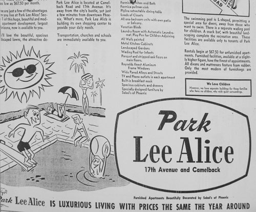 Ads for Park Lee Alice Apartments