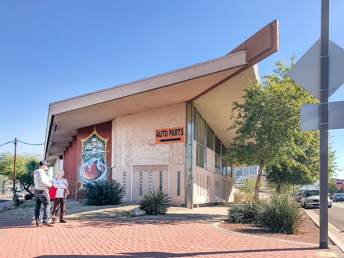 Quebedeaux Chevrolet aka Paper Heart Gallery in Phoenix Arizona by Victor Gruen with Ralph Haver
