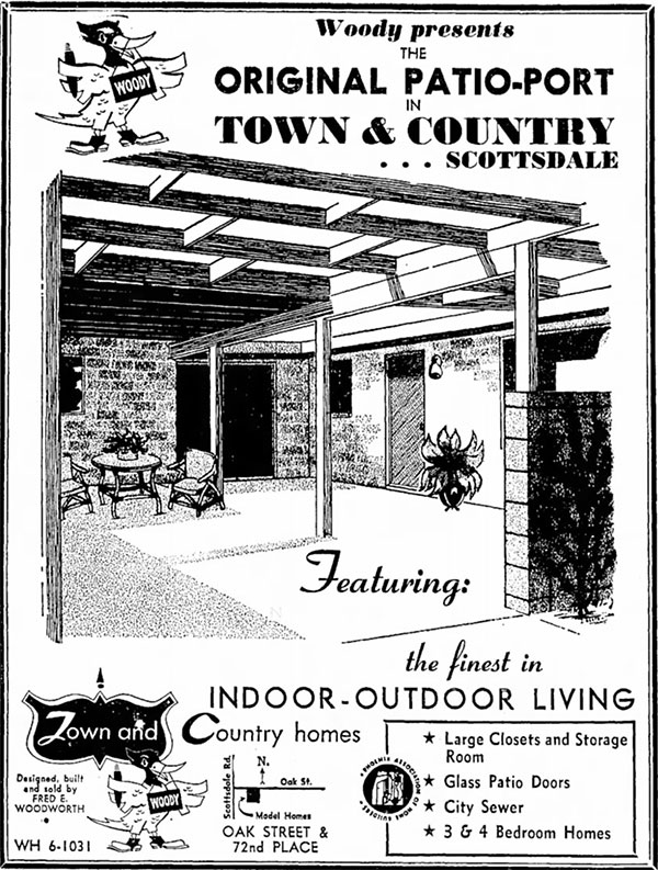 Ads for Town and Country Homes designed by Ralph Haver with Fred Woodworth