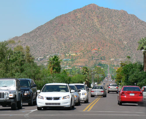 The Neighborhood on the South Slope of Camelback Mountain in Phoenix
