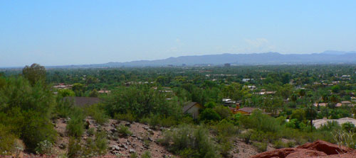 The Neighborhood on the South Slope of Camelback Mountain in Phoenix