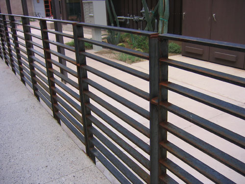 Modern metal fences in Phoenix Arizona