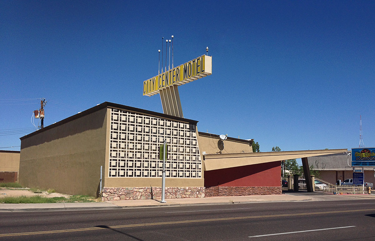 City Center Motel sign in Phoenix Arizona