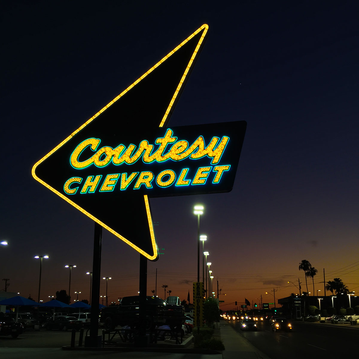 Courtesty Chevrolet in Phoenix Arizona LED sign