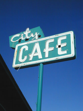 The City Cafe Neon Sign in Kingman