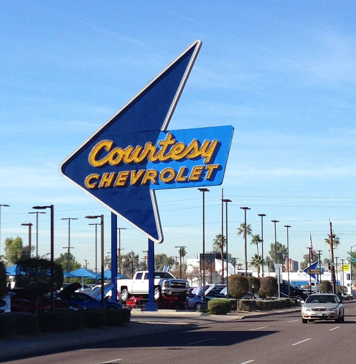Courtesy Chevrolet Neon sign in Phoenix Arizona
