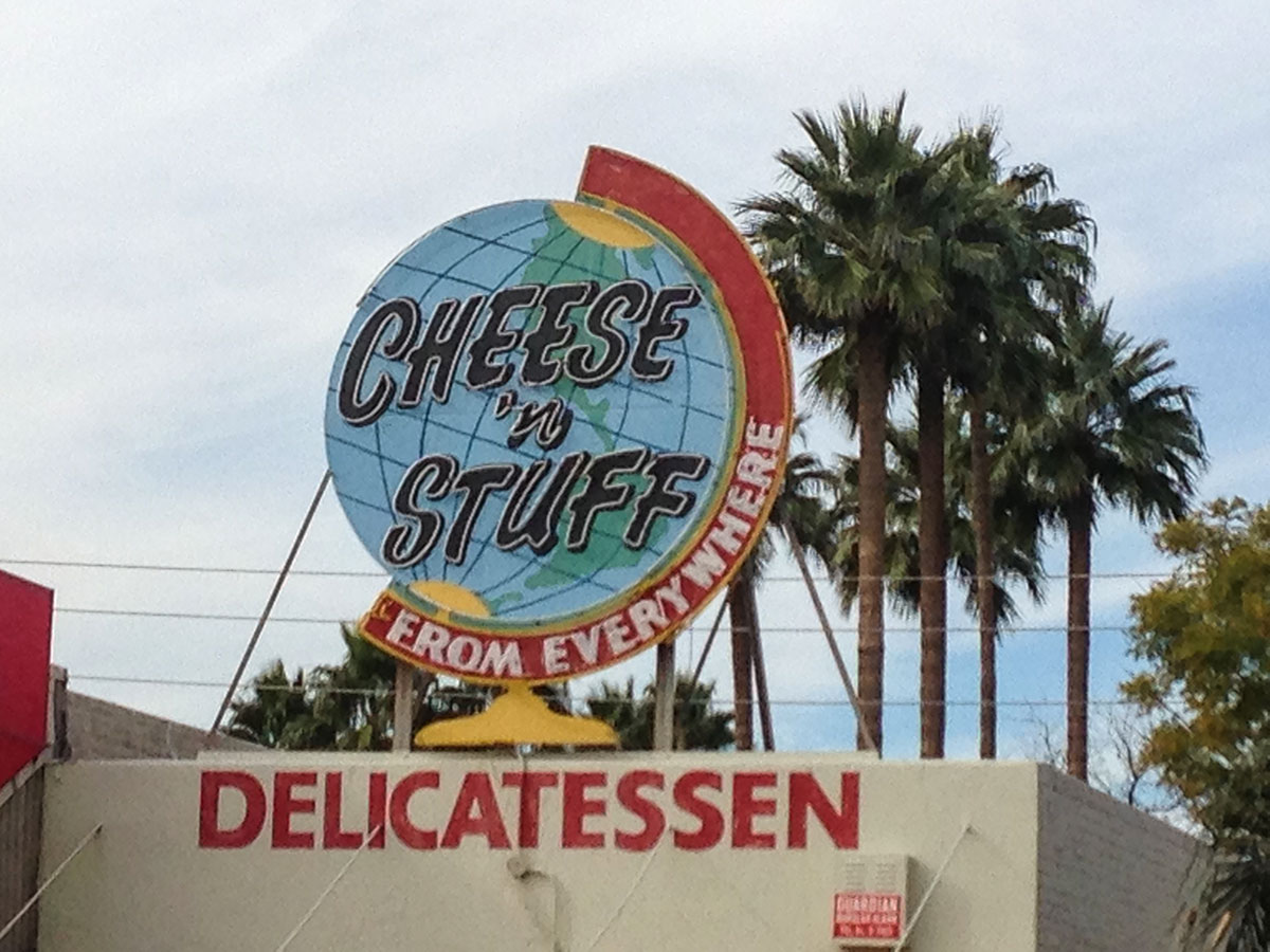 Cheese n Stuff neon sign in Phoenix Arizona