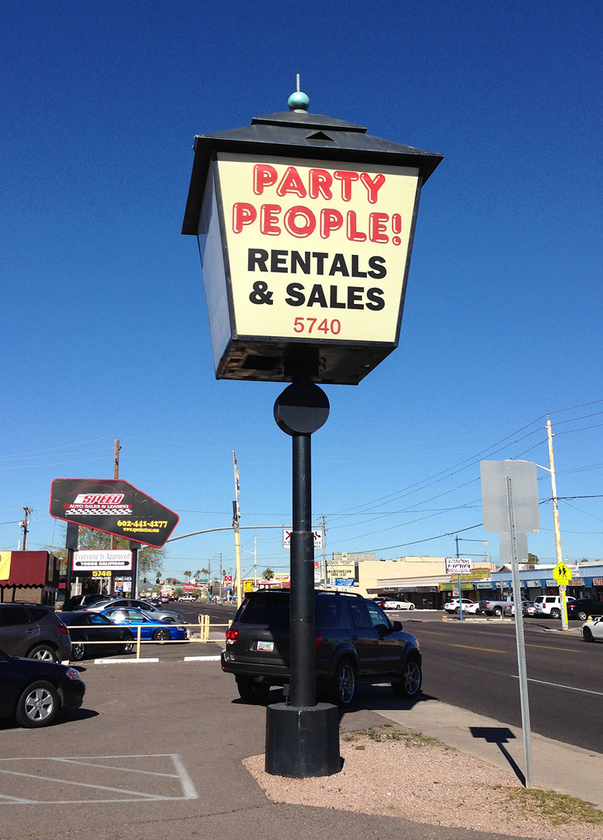 Party People sign in Phoenix Arizona