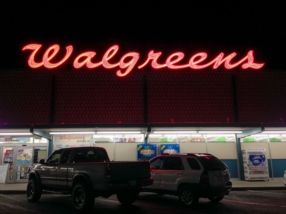 Walgreens neon sign in Phoenix Arizona