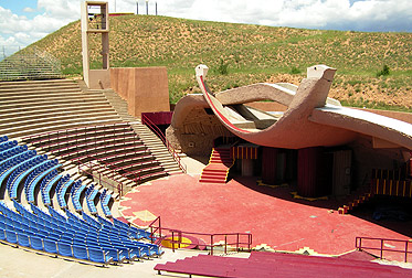 The Soleri Amphitheater at Santa Fe Indian School