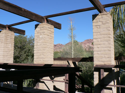 The porch of the Whiffen House designed by Cal Straub