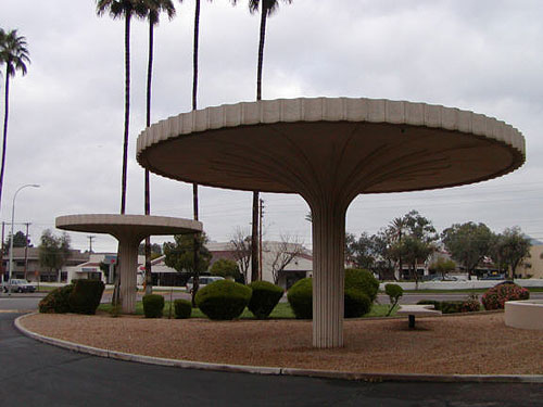 Dendriform Columns at the Valley National Bank on 44th Street and Camelback in Phoenix Arizona