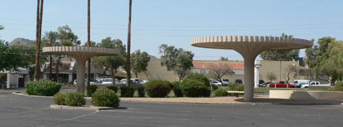 Dendriform Columns at the Valley National Bank on 44th Street and Camelback in Phoenix Arizona