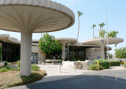 Dendriform Columns at the Valley National Bank on 44th Street and Camelback in Phoenix Arizona